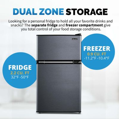 3.1 Cu. Ft. Compact Mini Refrigerator with Freezer