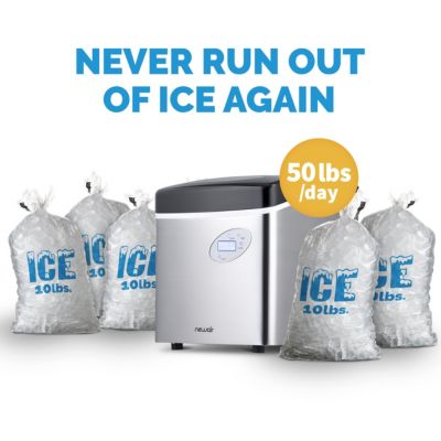 Countertop 50 lbs. of Ice a Day Bullet Ice Maker in Stainless Steel