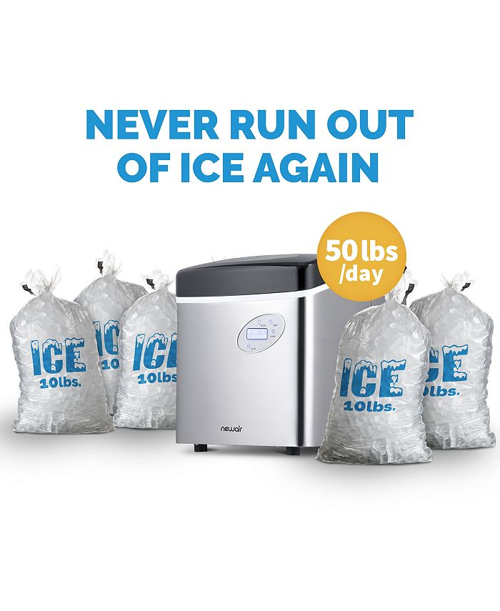 Newair Countertop Ice Maker, 50 lbs. of Ice a Day, 3 Ice Sizes and Easy