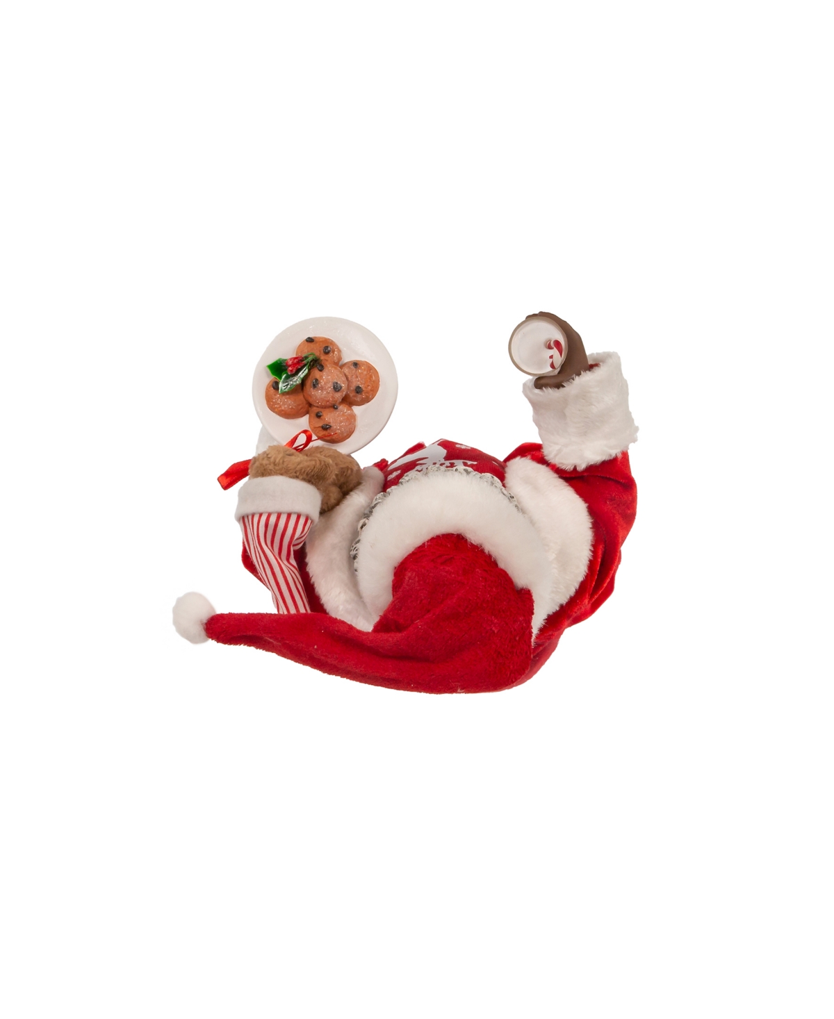 Shop Kurt Adler 10.5" Fabriche Santa In Pajamas And Robe In Multicolored