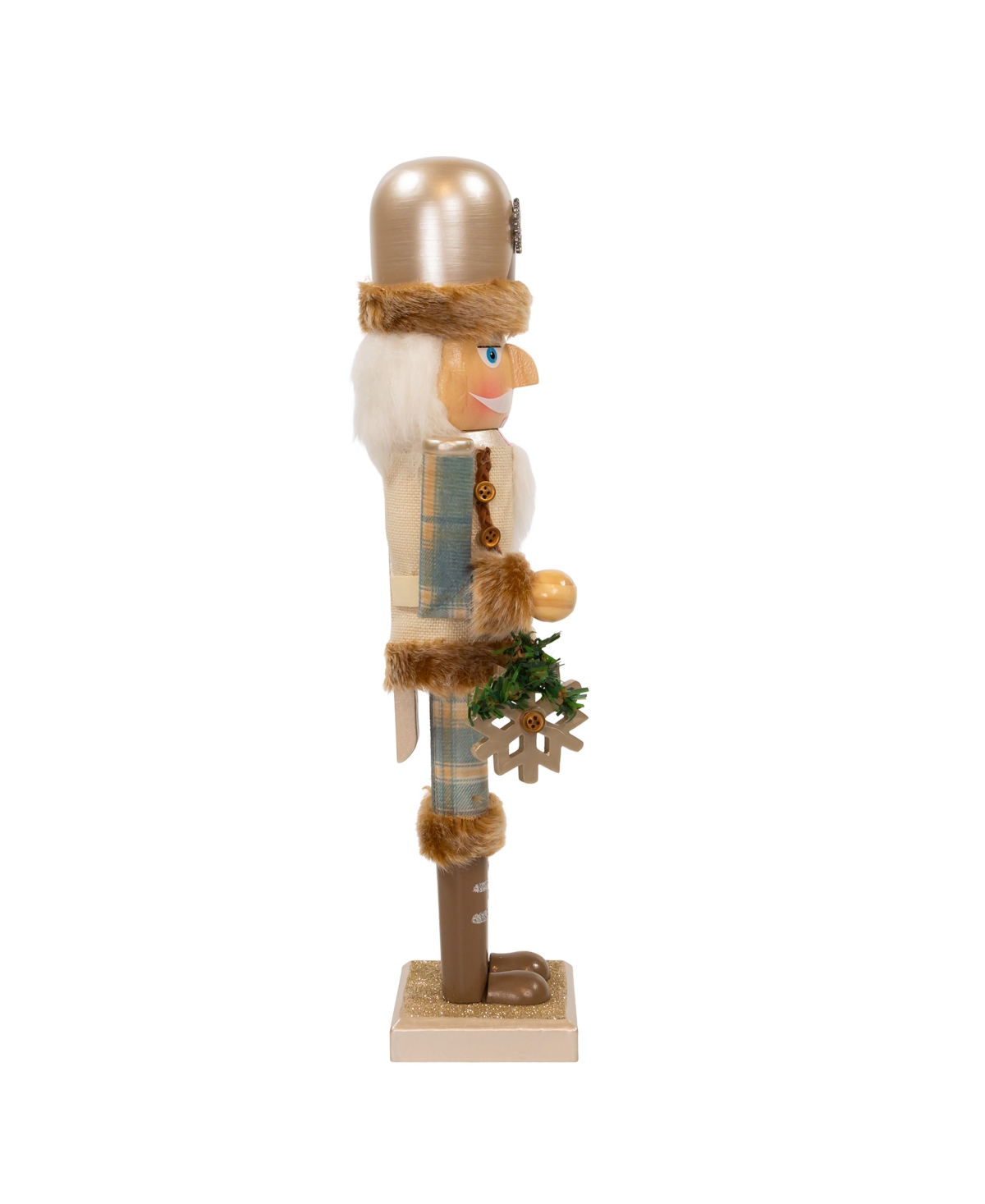 Kurt Adler 15" Wooden Rustic Glamour Nutcracker In Multicolored