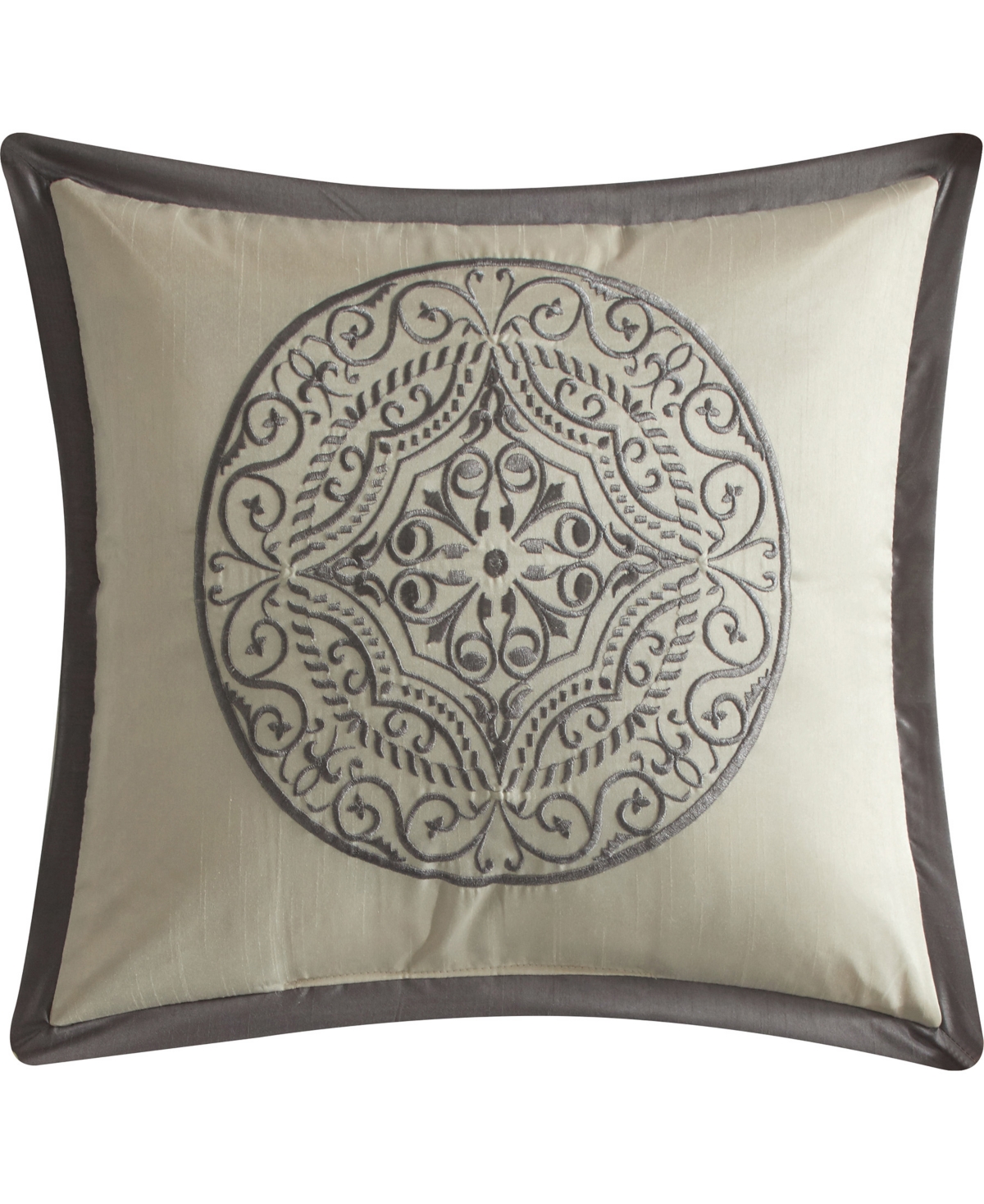 Stratford Park Arabesque 8-piece Comforter Set, King In Silver-tone And Gray