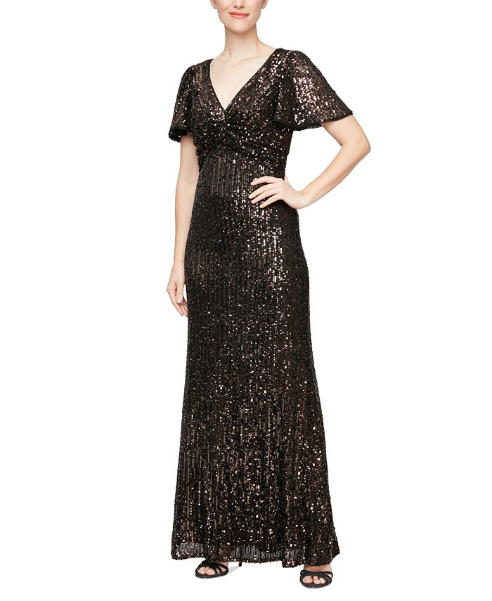 Macy's black sequin dress store