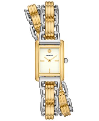 Tory Burch - Women's The Eleanor 3-in-1 Two-Tone Stainless Steel Bracelet Watch 19mm