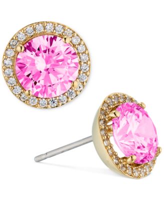 Eliot Danori - Silver-Tone Crystal Halo Stud Earrings