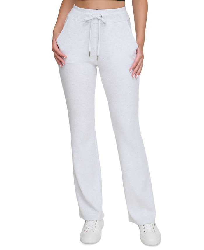 High-Waisted Thermal-Knit Jogger Lounge Pants for Women