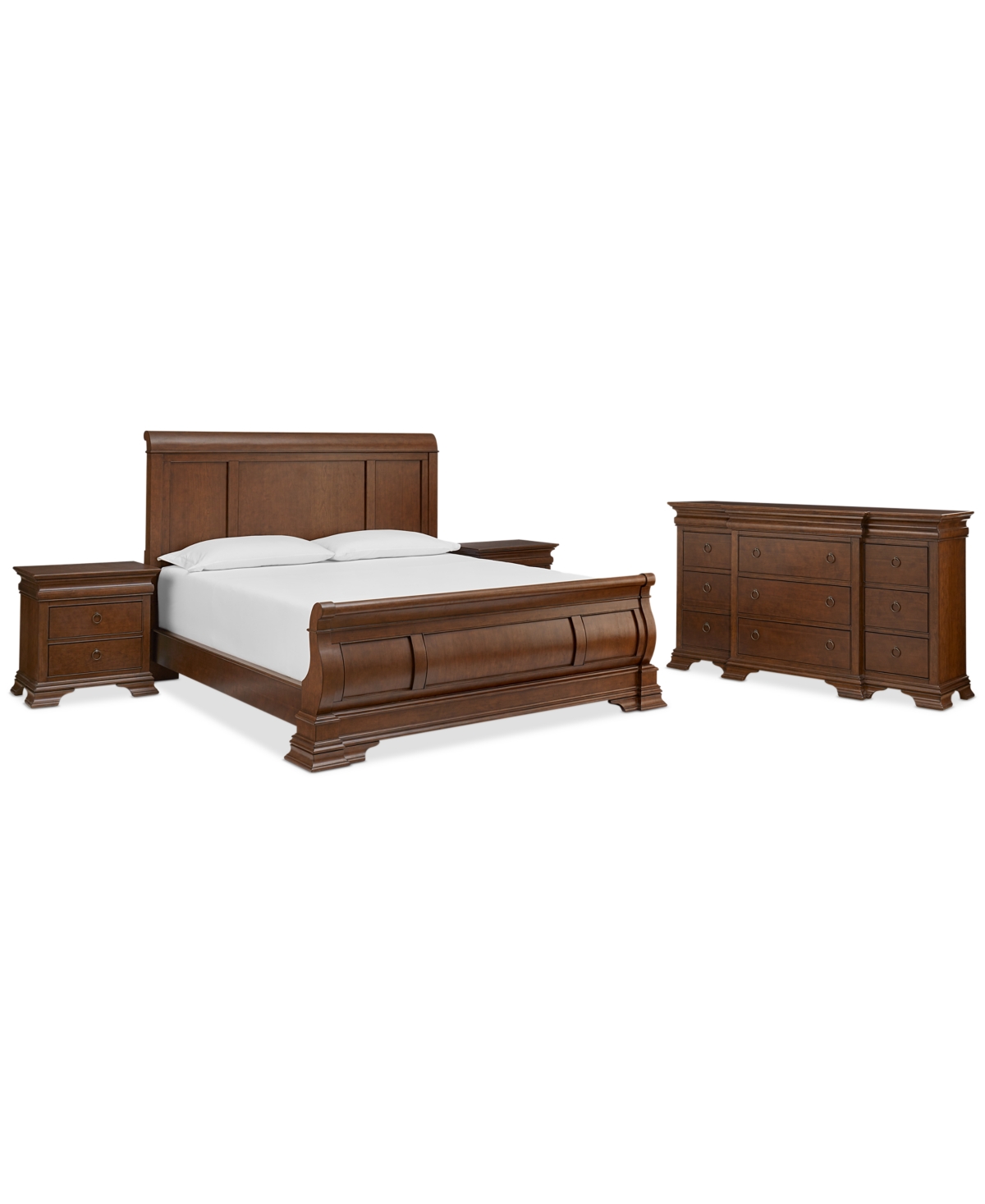 Shop Macy's Nelman Queen Bed 3pc Set (bed, Dresser, Nightstand) In No Color