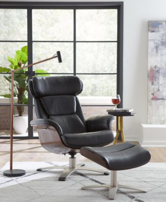 Janer Leather Swivel Chair Collection, Created for Macy's