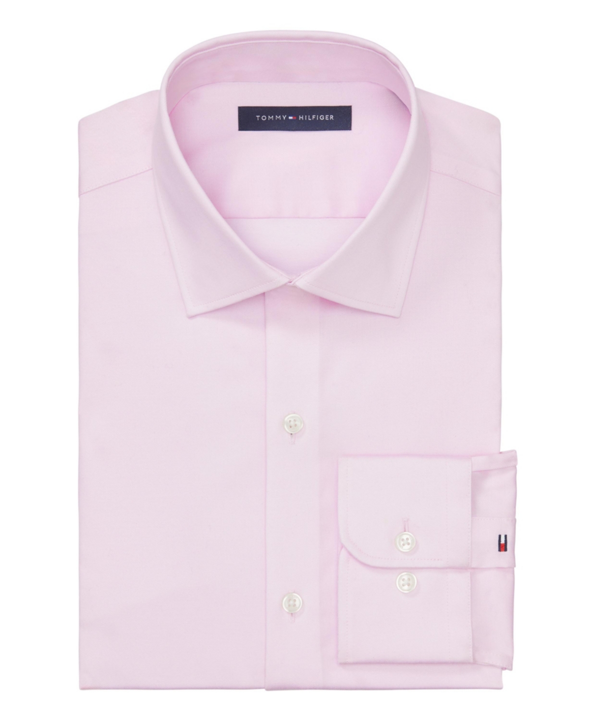 Tommy Hilfiger Men's Regular Fit Th Flex Essentials Wrinkle Free Stretch Dress Shirt