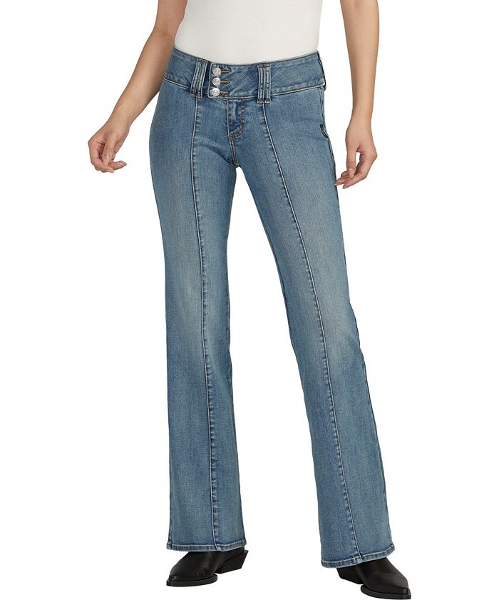 Silver Jeans Co. Women's Britt Low Rise Curvy Fit Flare Jeans - Macy's