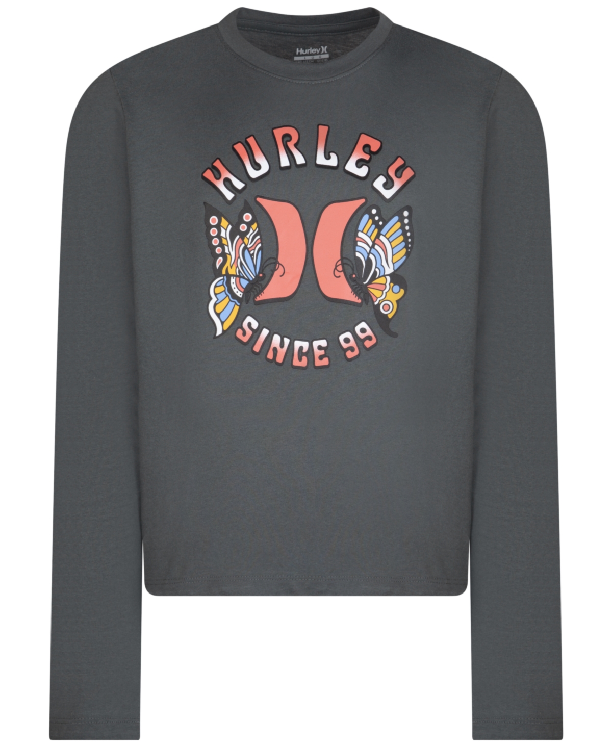 Hurley Kids' Big Girls Monarchy Long Sleeve T-shirt In Bluebell