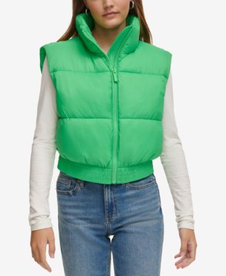 Calvin Klein Jeans - Women's Extended-Shoulder Cropped Puffer Vest