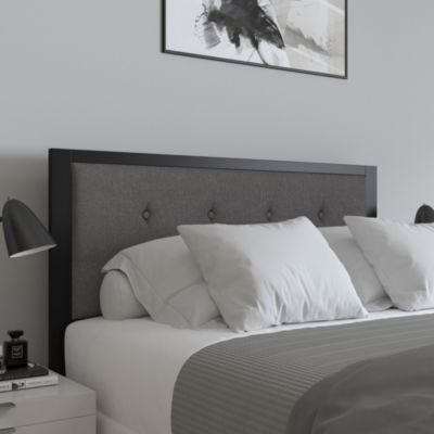 Camden Full Headboard Upholstered Button Tufted Headboard With Metal Frame And Adjustable Rail Slots