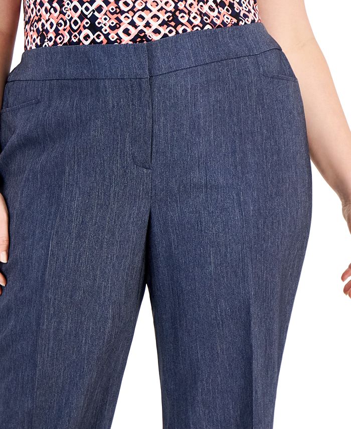 Kasper Plus Size Mid Rise Denim LPocket Pants Macy's