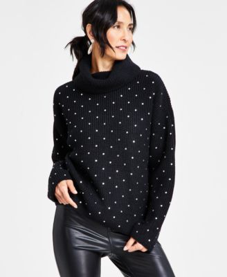 Macy's black turtleneck sweater best sale