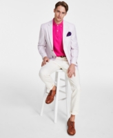 Nautica Men's Modern-Fit Stretch Solid Crush Weave Sport Coat - Lt Pink