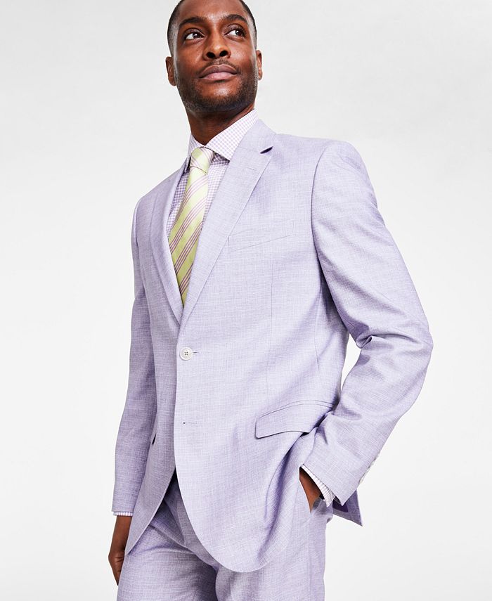 Nautica Men's ModernFit BiStretch Purple Check Suit Macy's