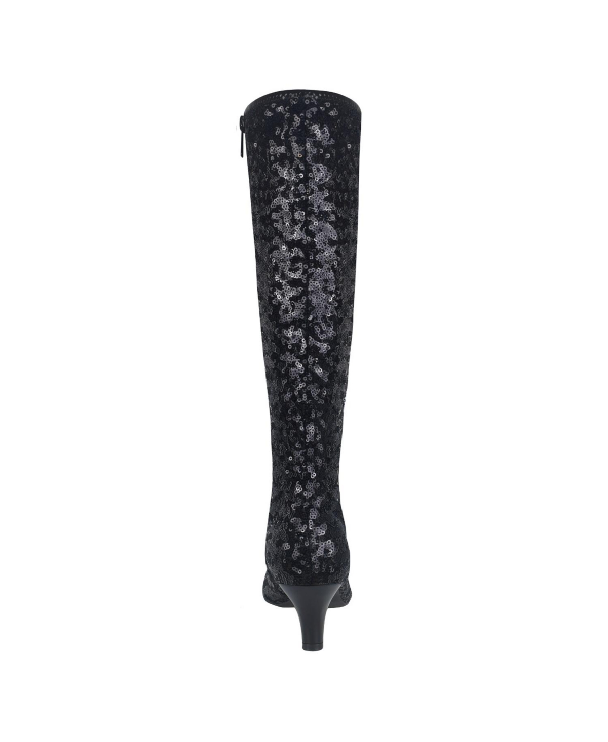 Impo Women's Namora Sequin Stretch Knee High Boots - Black - Fabric, Synthetic Polyurethane