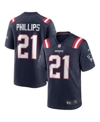 Nike New England Patriots No21 Adrian Phillips Navy Blue Team Color Men's Stitched NFL Limited Therma Long Sleeve Jersey
