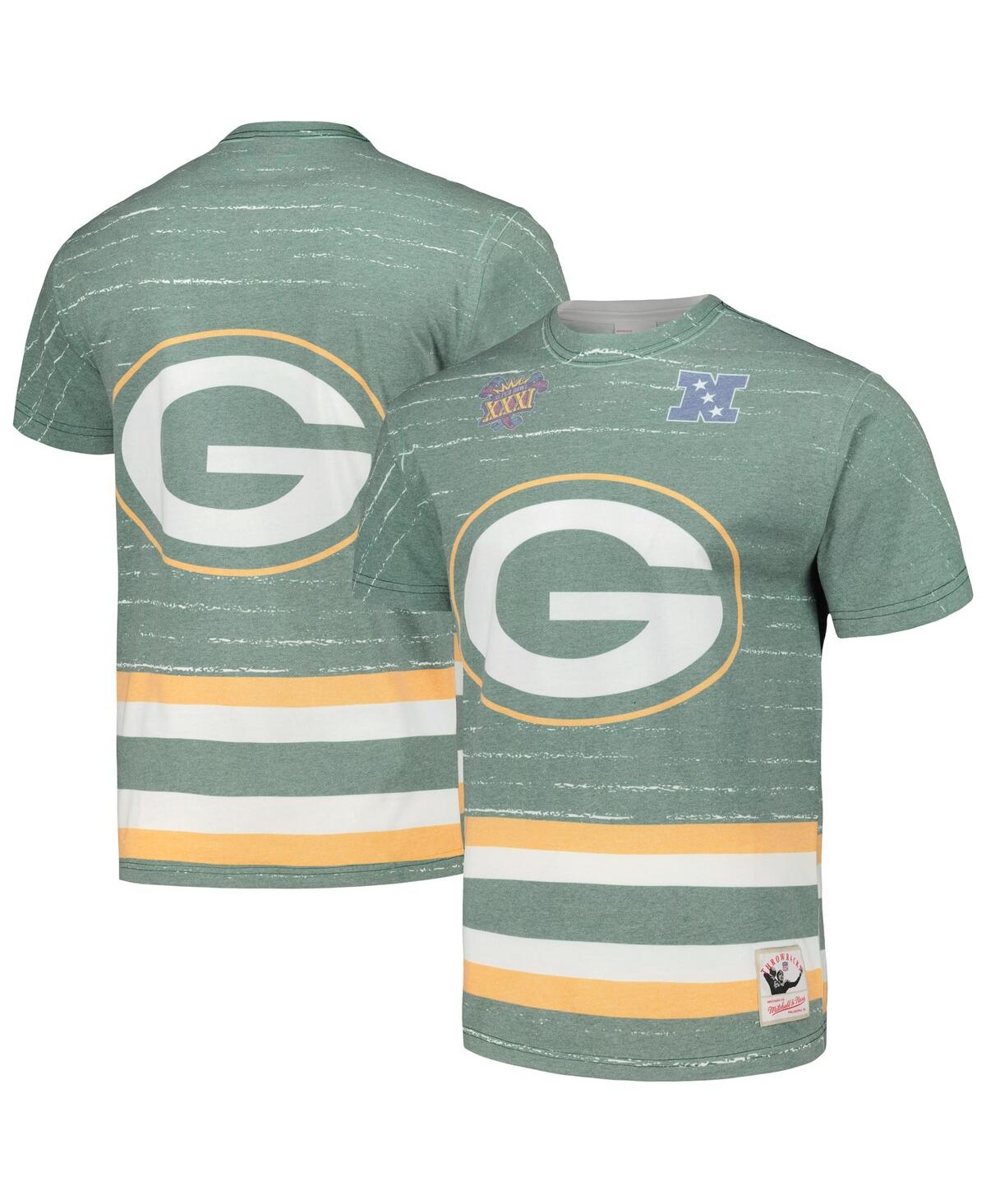 Shop Mitchell & Ness Men's  Green Green Bay Packers Jumbotron 3.0 T-shirt