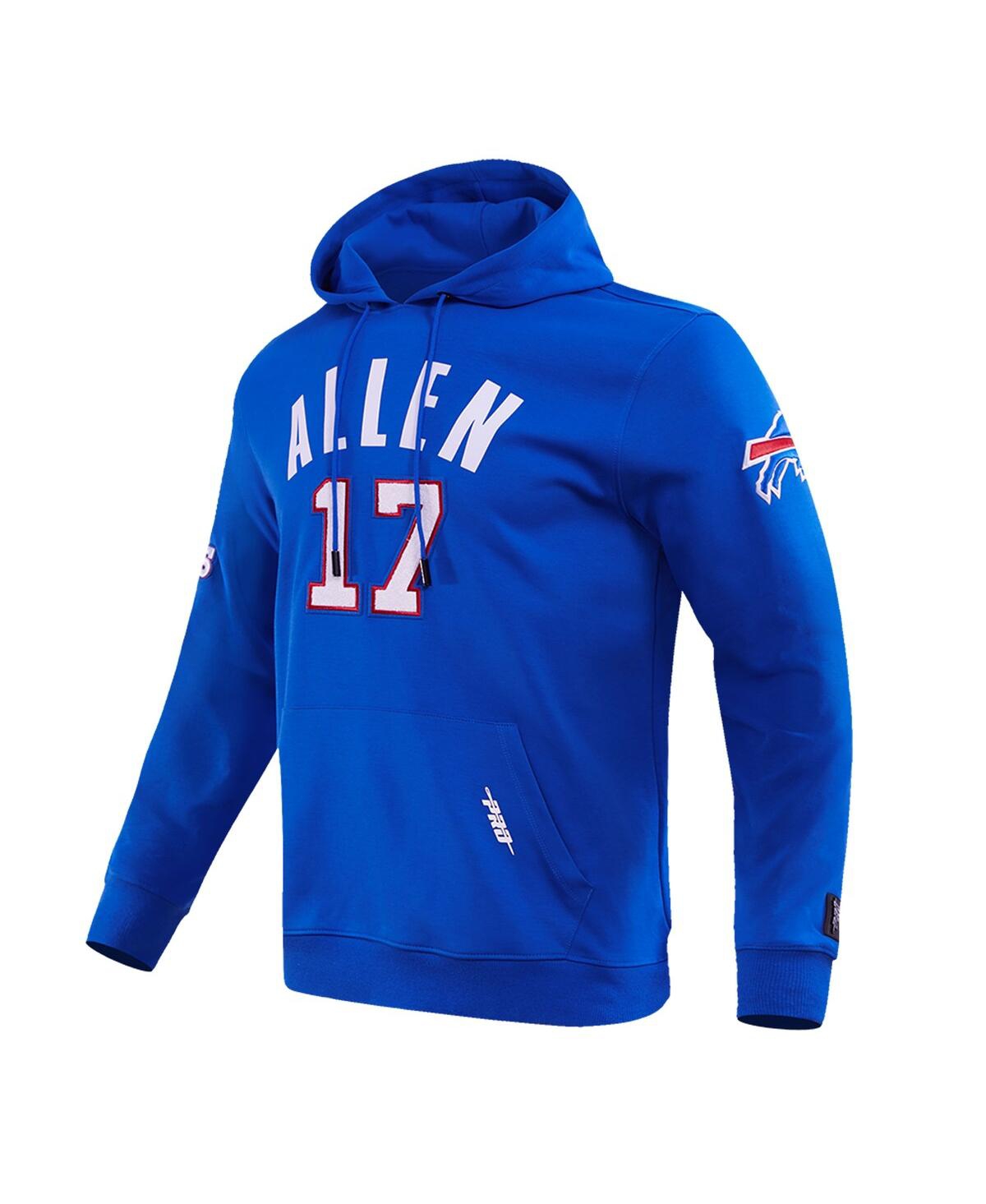 Shop Pro Standard Men's  Josh Allen Royal Buffalo Bills Player Name And Number Pullover Hoodie