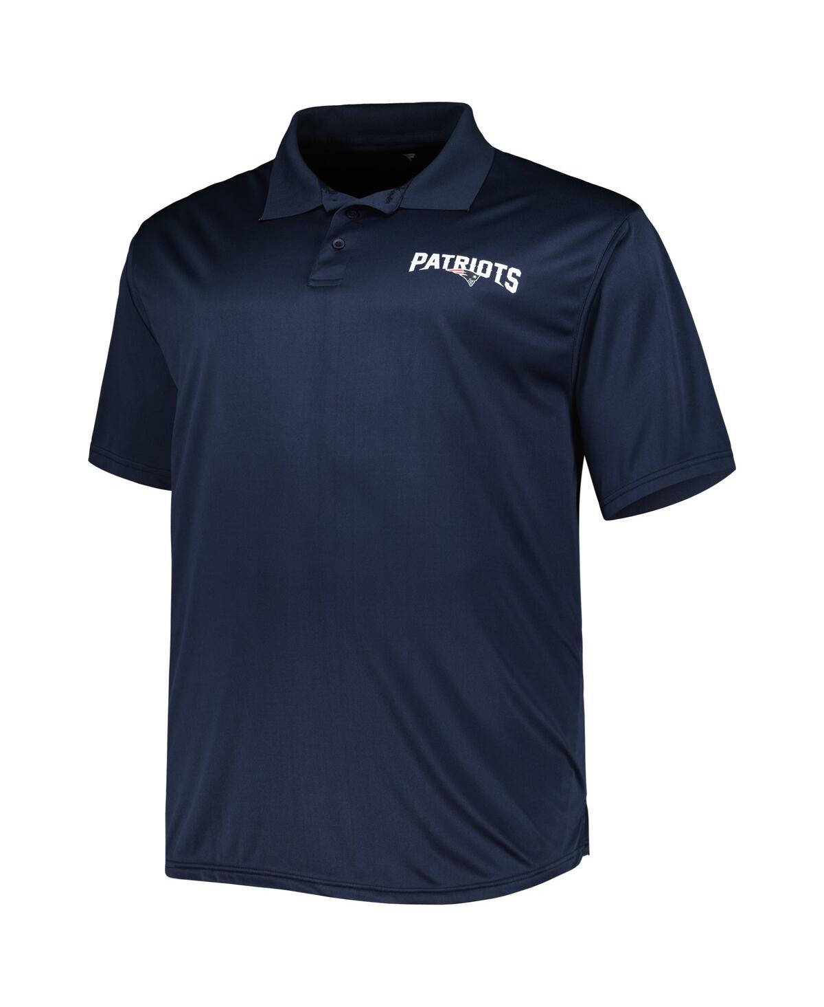 Fanatics Men's  Navy, White New England Patriots Big And Tall Solid Two-pack Polo Shirt Set In Navy,white