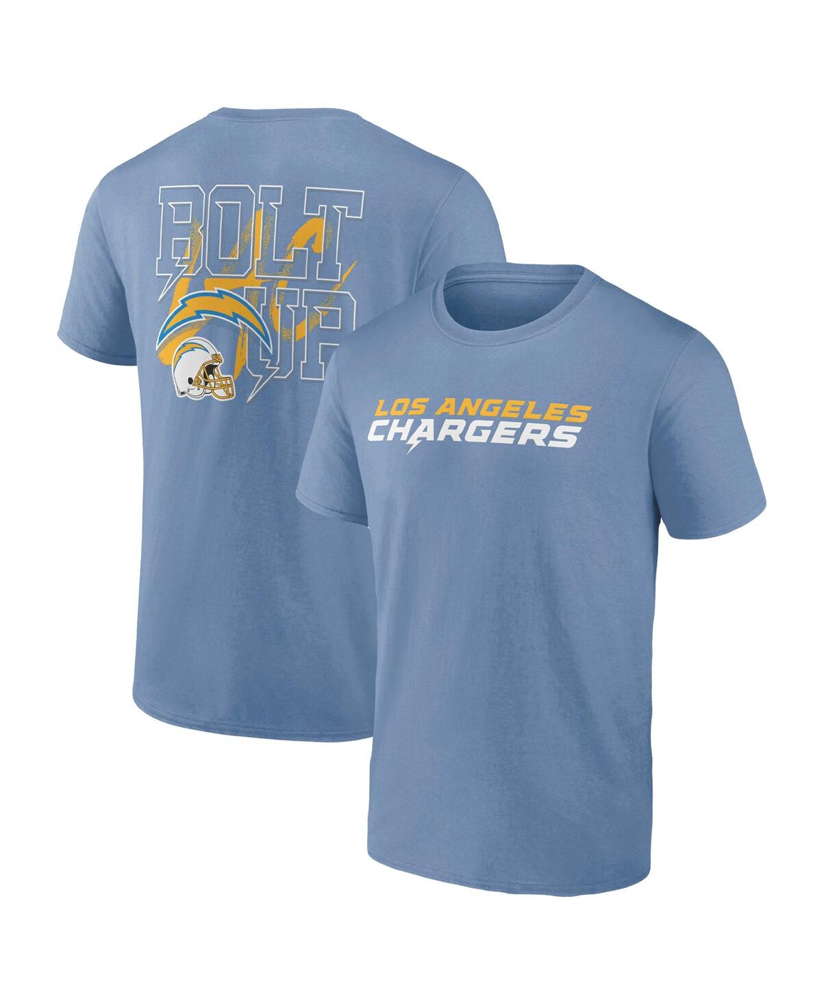 Profile Men's  Powder Blue Los Angeles Chargers Big And Tall Two-sided T-shirt