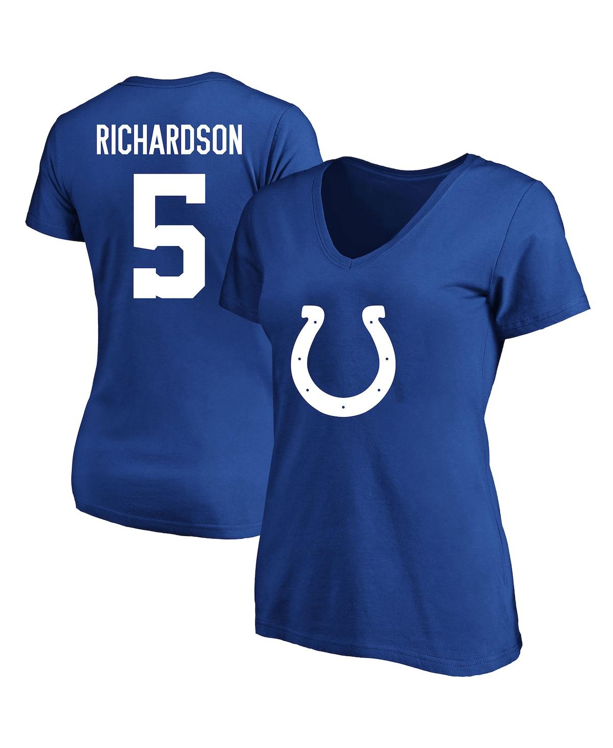 Fanatics Women's  Anthony Richardson Royal Indianapolis Colts Plus Size Player Name And Number V-neck In Royal