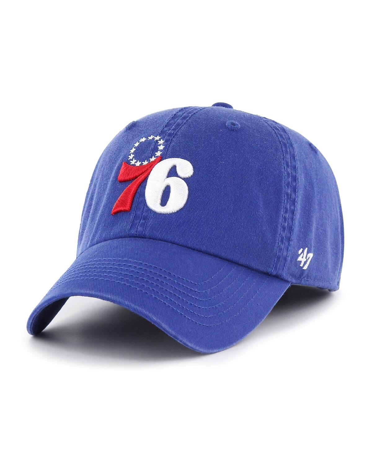 Men's '47 Brand Royal Philadelphia 76ers Classic Franchise Flex Hat - Royal