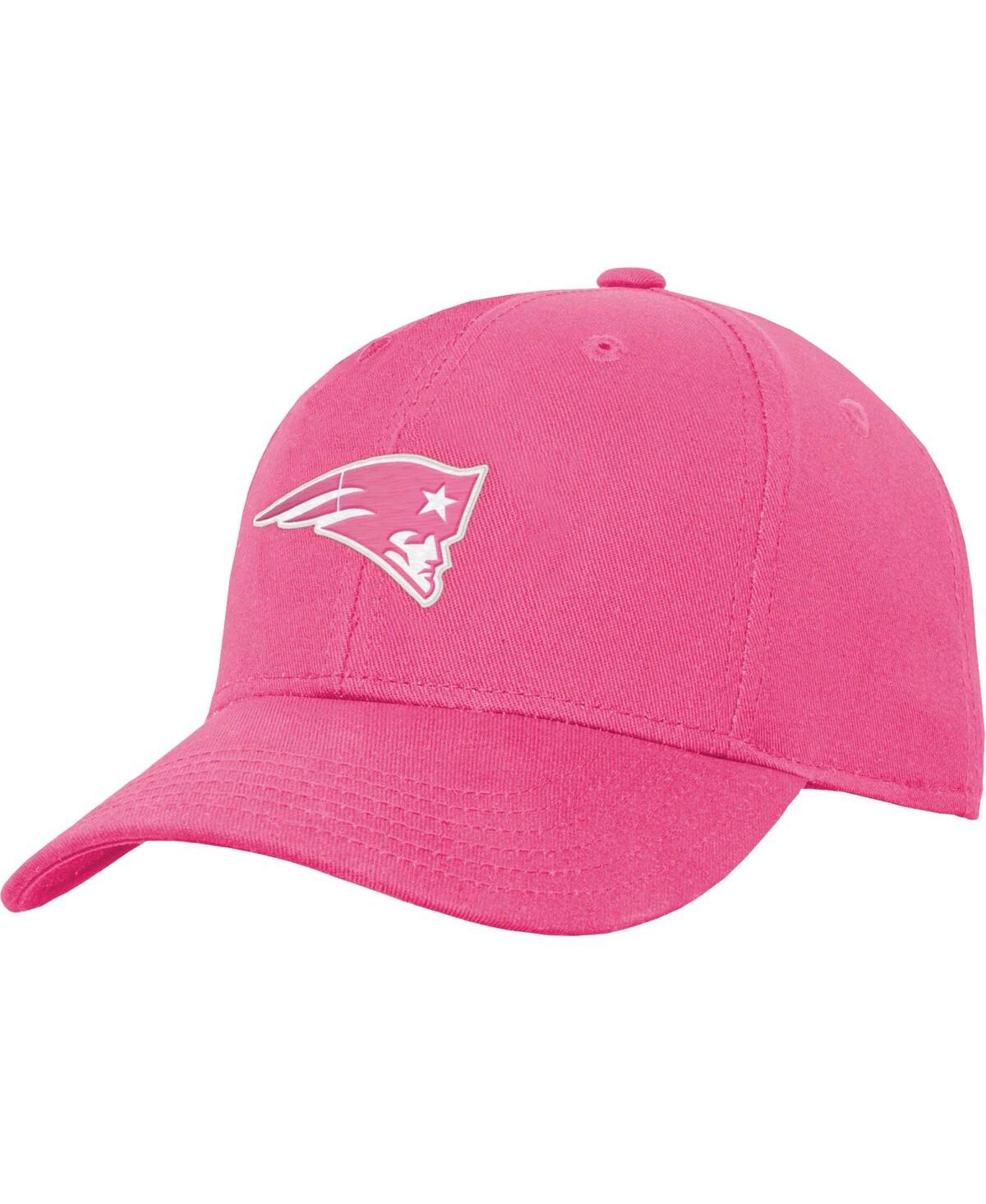 Outerstuff Kids' Big Girls Pink New England Patriots Adjustable Hat