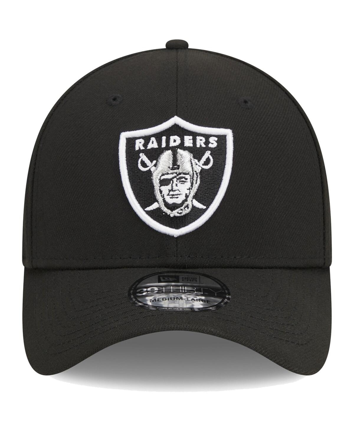 Men's New Era Black Las Vegas Raiders Main 39THIRTY Flex Hat
