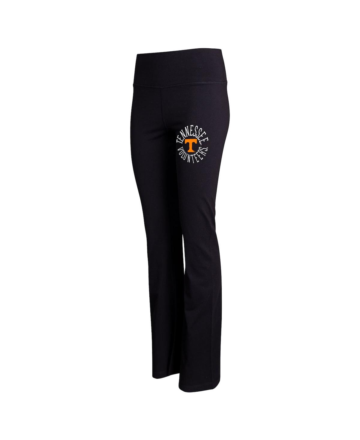 CONCEPTS SPORT WOMEN'S CONCEPTS SPORT BLACK TENNESSEE VOLUNTEERS ENCLAVE TRI-BLEND FLARED LEGGINGS