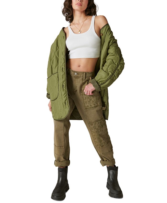Lucky Brand Women's Longline Quilted Liner Jacket Macy's
