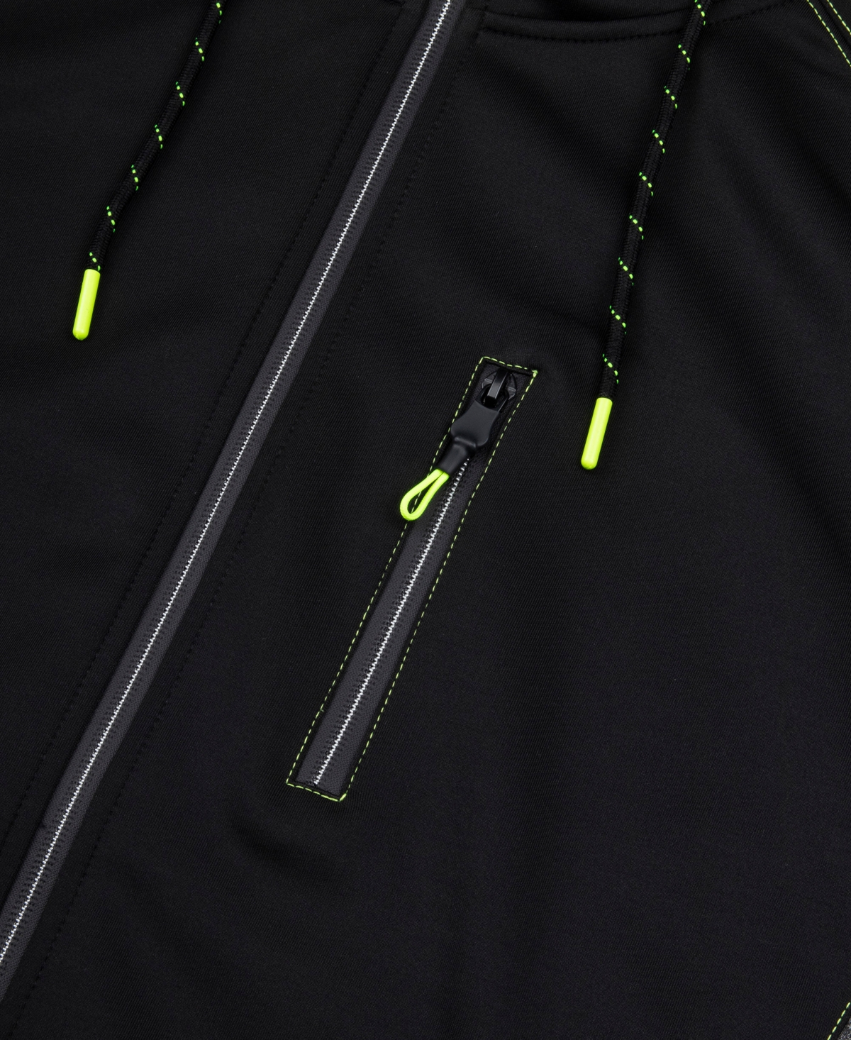 Xray Men's Sport Zip-Up Hoodie - Charcoal, Neon Green