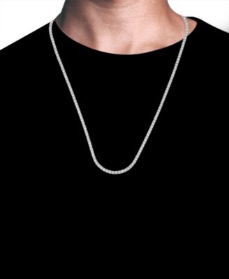 Men's Diamond 24" Tennis Necklace (4 ct. t.w.) in Sterling Silver