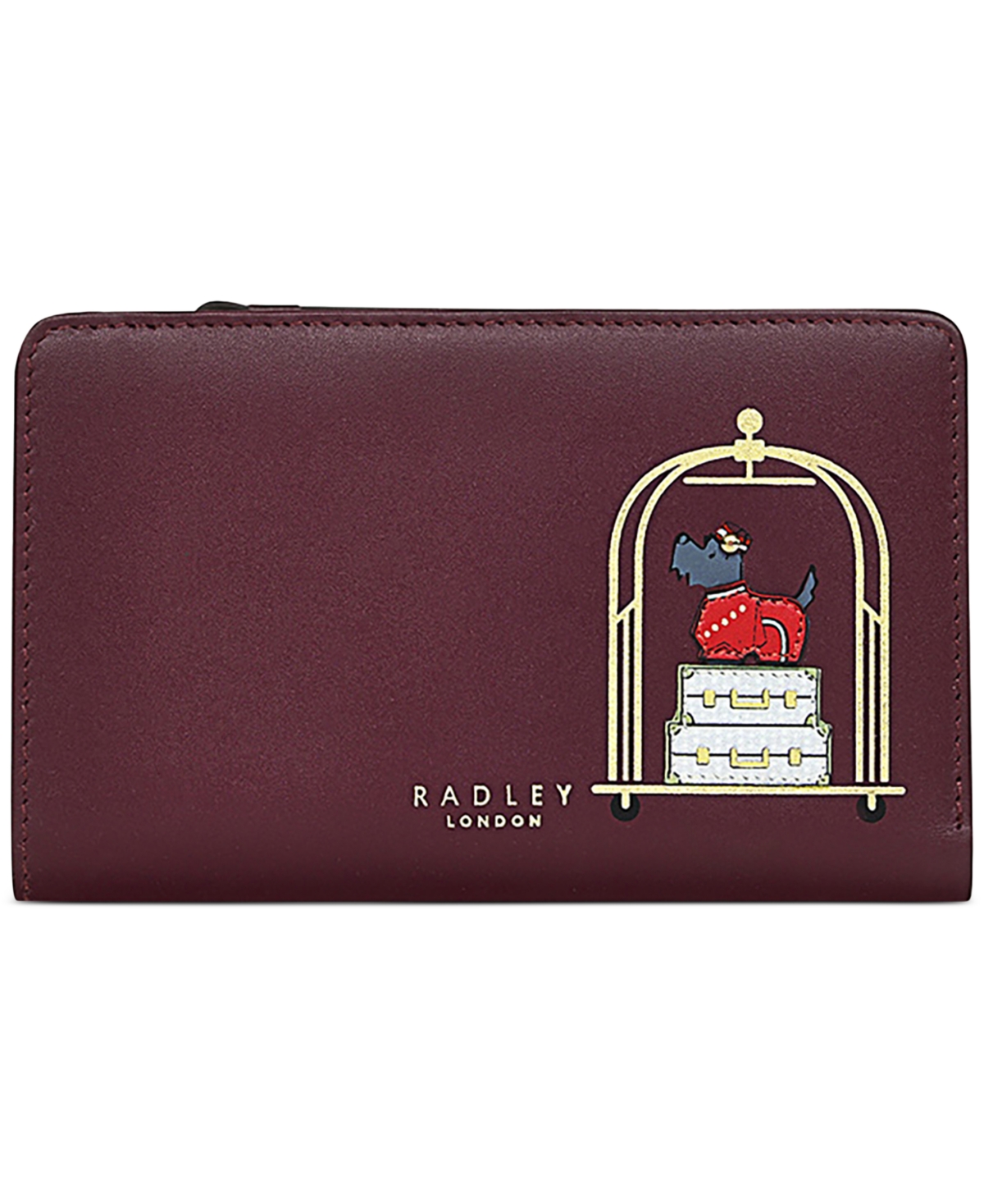 Radley London Bellboy Medium Bifold Leather Wallet In Dark Cherry
