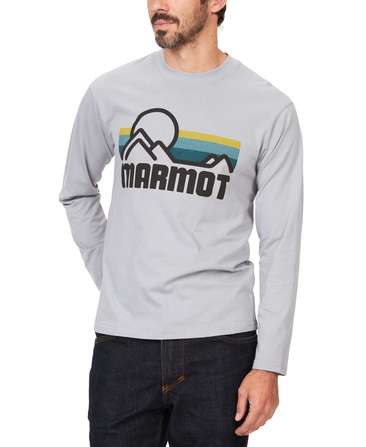 Men's Coastal Logo Graphic Long-Sleeve T-Shirt - Sleet