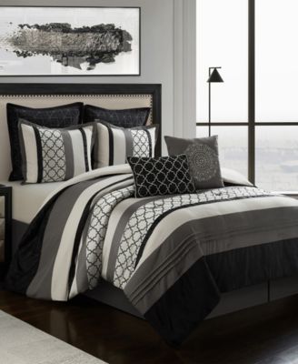 Nanshing Avalon 8 Pc. Comforter Set Collection Bedding In Brown