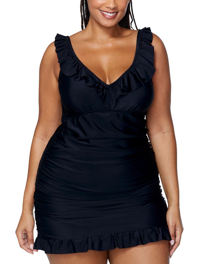 Raisins Curve Plus Size Andressa Tankini Top & Matching Swim Skirt Macy's