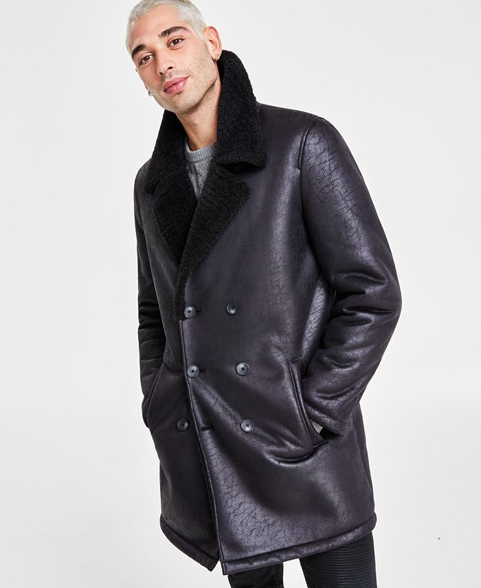 I.N.C. International Concepts Beau Regular Fit Faux Leather Fleece