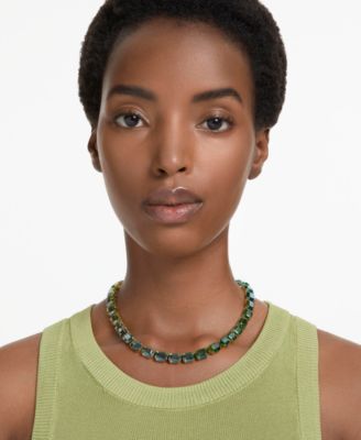 Millenia Gold-Tone Crystal Necklace, 16-3/4"