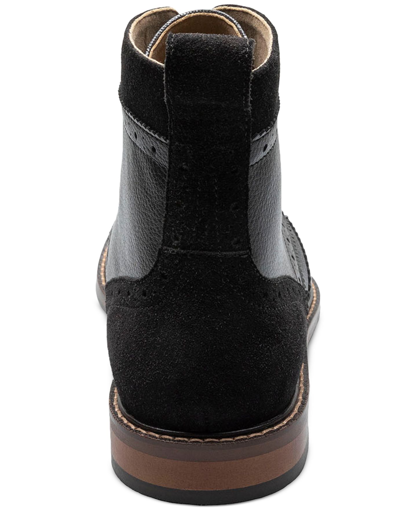 Мужские ботинки Stacy Adams Finnegan Wingtip Lace-Up, цвет: Чёрный разноцветный — фото 3