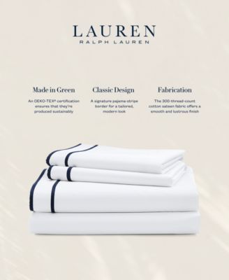 Spencer 300 Thread Count Sateen Border Pillowcase Pair, King