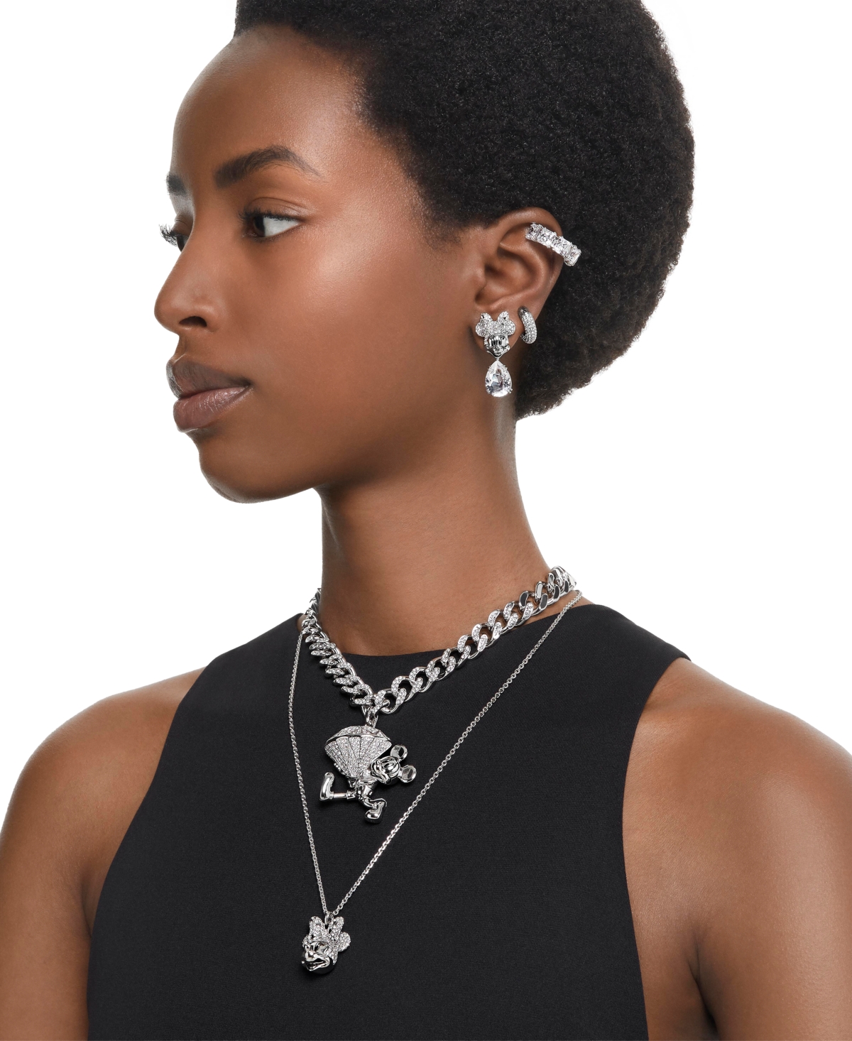 SwarovskiTone Disney Minnie Mouse Crystal Pendant Necklace, 16-1/2