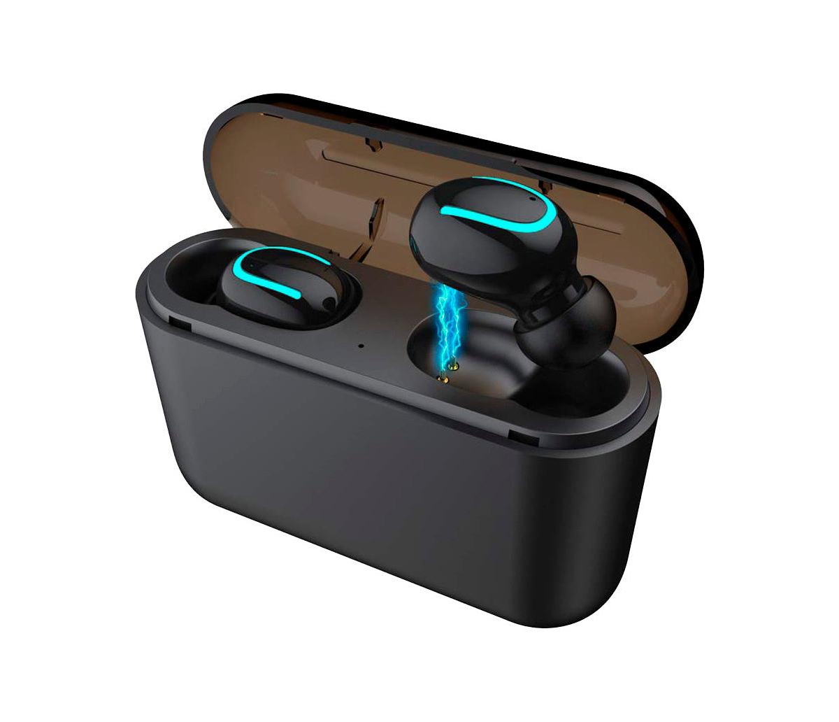 Alpha Digital Mini Earbuds- Bluetooth 5.0,hifi Stereo, Noise Cancel, 35hr Playtime In Black