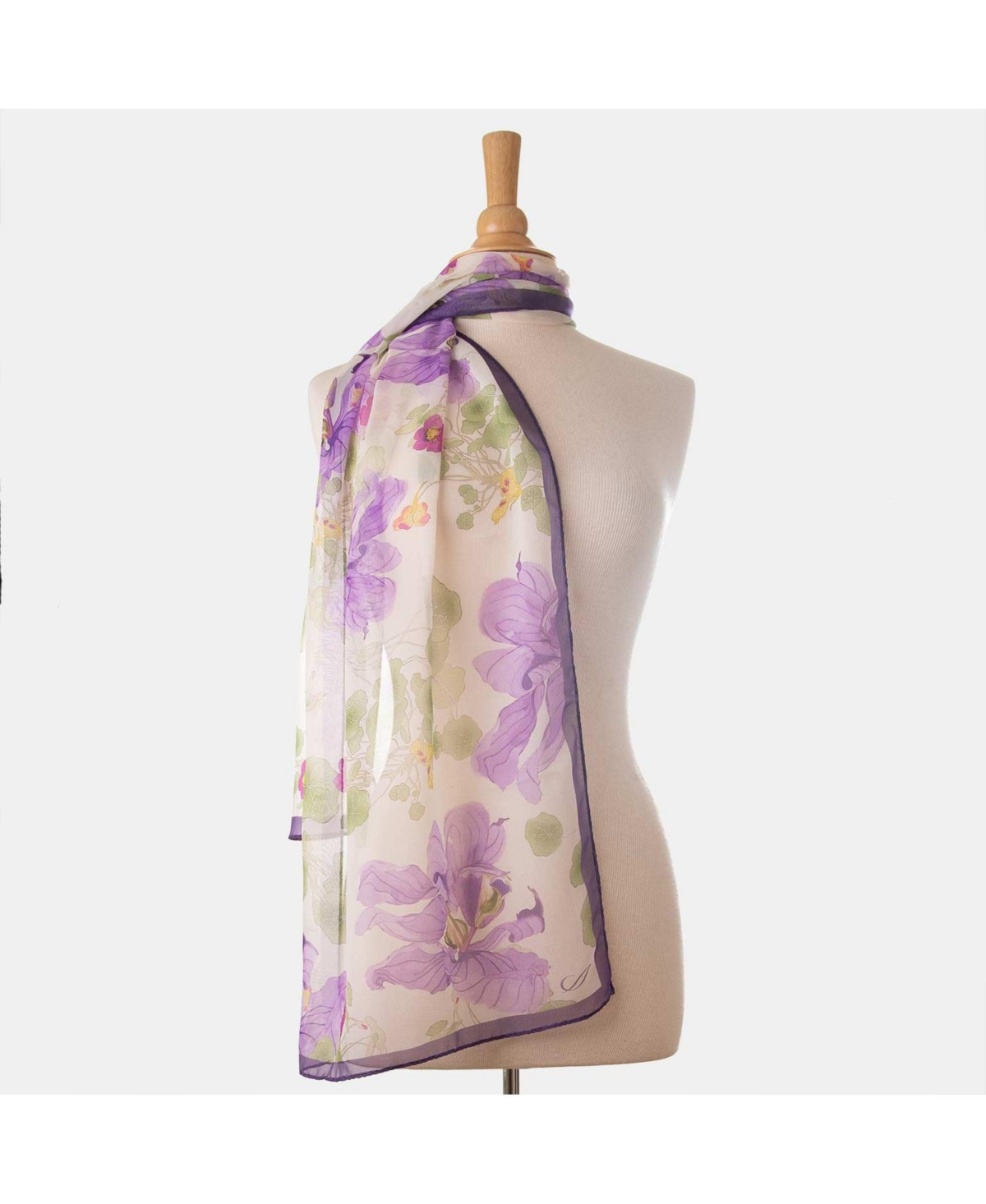 Monique - Long Sheer Silk Scarf for Women - Antique rose