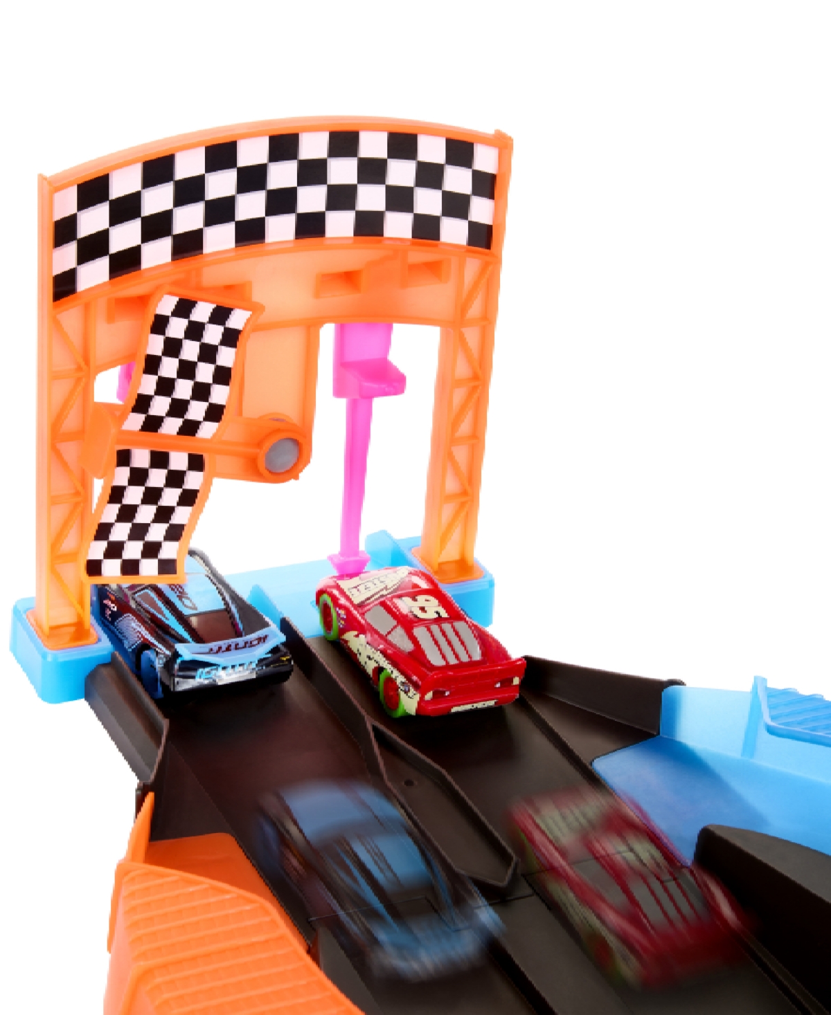 Cars Disney Pixar Glow Racers Launch Criss-Cross Playset with Glow-in-the-Dark Vehicles - Multi-Color