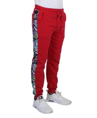 Men's Fleece-Lined Jogger Sweatpants with Contrast Trim Design