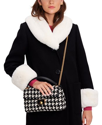 Evelyn Faux Shearling Medium Convertible Shoulder Bag