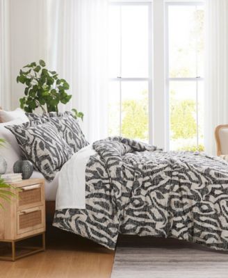 Khari Microfiber 3 Piece Duvet Cover Set, Queen